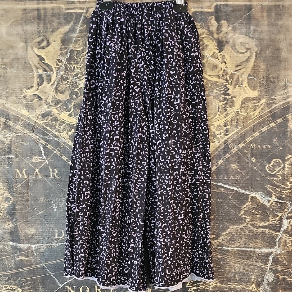 SHEIN Purple Pleated Maxi Skirt A-Line